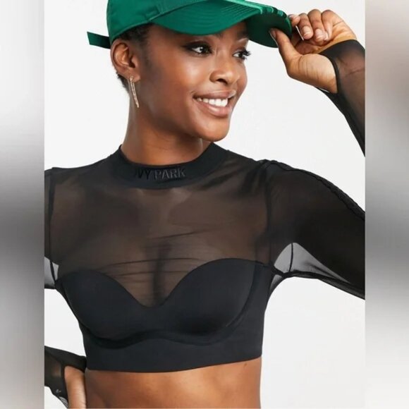 ADIDAS X IVY PARK Beyonce Mesh Crop Top New Limited Edition XS - Picture 2 of 16